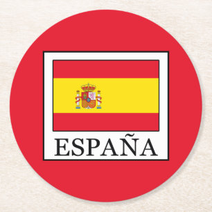 España Round Paper Coaster