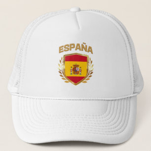 Espana Spain Flag Shield Trucker Hat