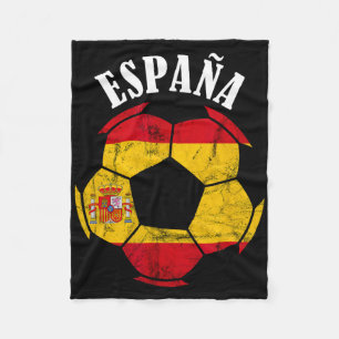 Espana Spain Flag Spain Soccer Player Spanish Prid Fleece Blanket
