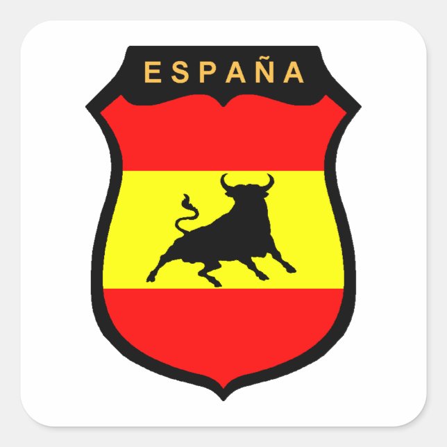 España Square Sticker (Front)