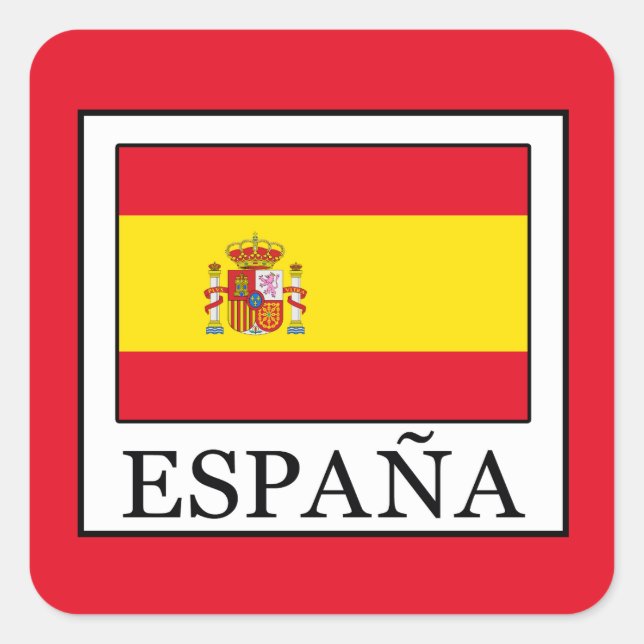 España Square Sticker (Front)