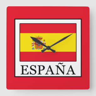 España Square Wall Clock