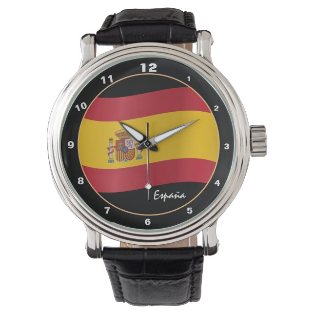 España Time & Spanish Flag / Spain Watch (Front)