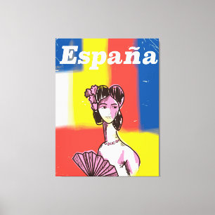 España vintage travel poster canvas print