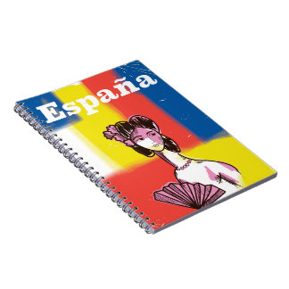 España vintage travel poster notebook