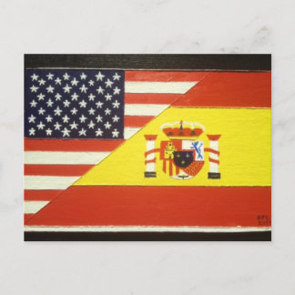 España y Estados Unidos Postcard