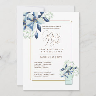 Espanol Invitación de Boda Summer Floral Wedding I Invitation