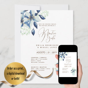 Espanol Invitación de Boda Summer Floral Wedding I Invitation