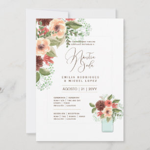 Espanol Invitación de Boda Summer Floral Wedding I Invitation