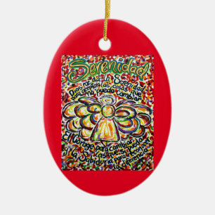 Español Serenity Prayer Angel Ornament Pendant