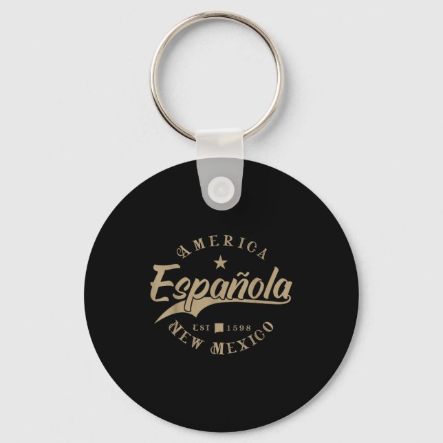 Española Nm _ New Mexico  Key Ring (Front)