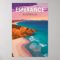 Esperance Australia Travel Art Vintage
