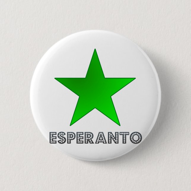 Esperanto Coat of Arms 6 Cm Round Badge (Front)