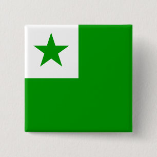 Esperanto Flag 15 Cm Square Badge