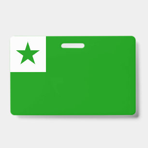 Esperanto flag Badge ID Badge