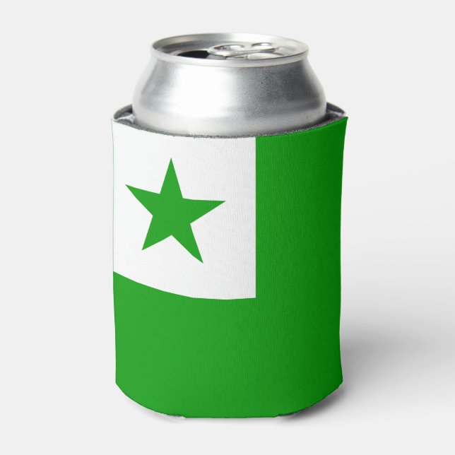 Esperanto Flag Can Cooler (Can Front)