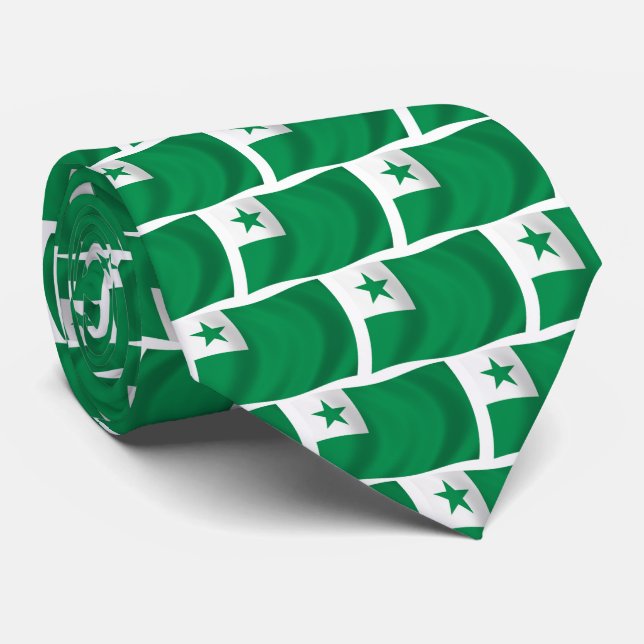 Esperanto Flag Tie (Rolled)