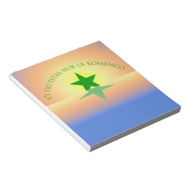 Esperanto: Just the Beginning Notepad (Angled)