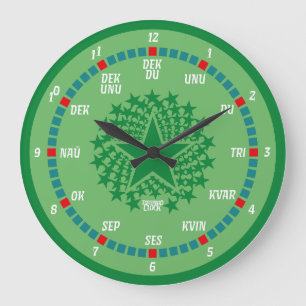 ESPERANTO LANGUAGE BY MASANSER PIXELAT LARGE CLOCK