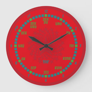 ESPERANTO LANGUAGE BY MASANSER PIXELAT LARGE CLOCK