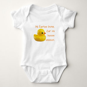 Esperanto: Mi fartas bone, ĉar mi havas anason. Baby Bodysuit
