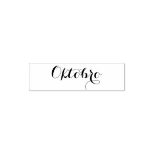 Esperanto: Month: Oktobro (October) Self-inking Stamp