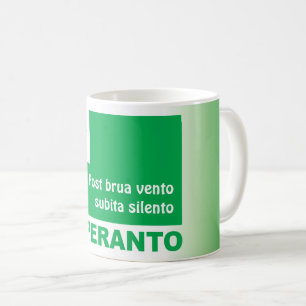 Esperanto / "Post brua vento subita silento", Coffee Mug