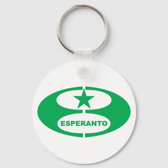Esperanto symbol, key ring (Front)
