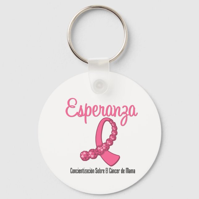 Esperanza Liston Rosa - Cancer de Mama Key Ring (Front)