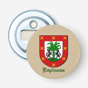 Espinosa Heraldic Arms on Parchment Style Back Bottle Opener