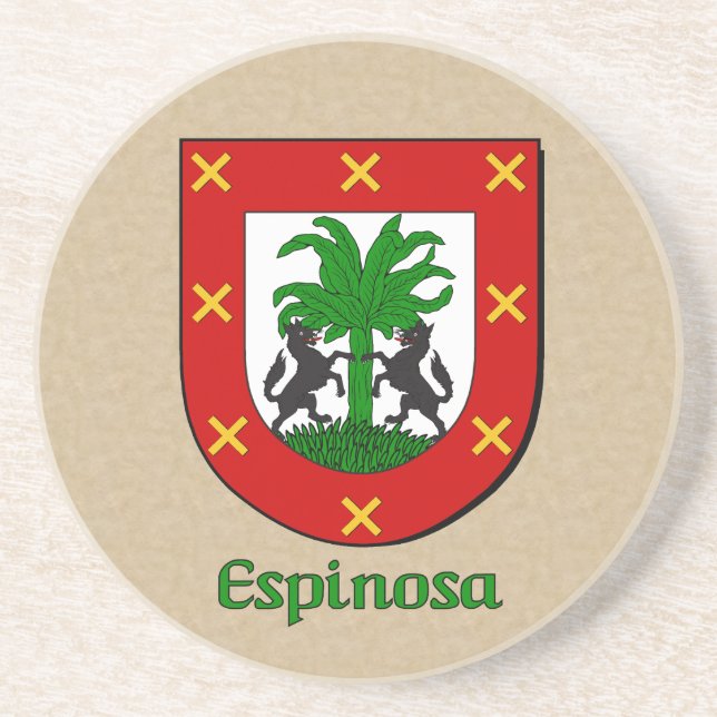 Espinosa Heraldic Shield Coaster (Front)