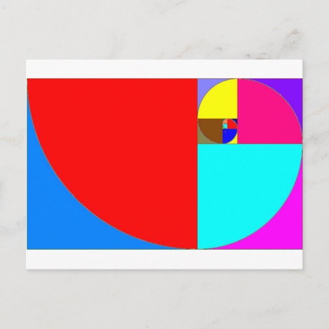 espiral fibonacci postcard (Front)