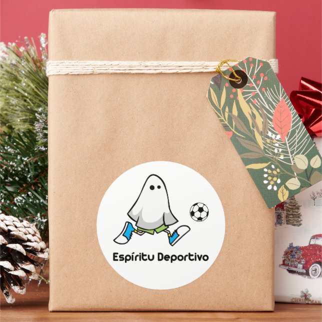Espiritu Deportivo Classic Round Sticker (Holiday)