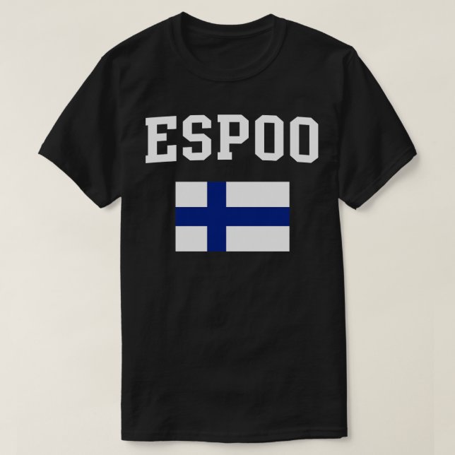 Espoo Finland Flag Heritage T-Shirt (Design Front)