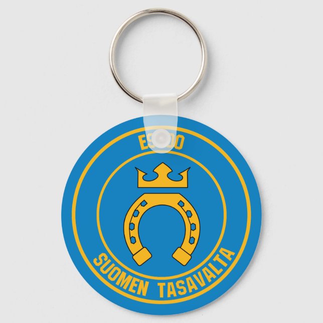 Espoo Round Emblem Key Ring (Front)