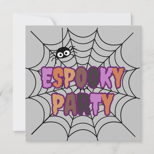 Espooky Party Fun Spooky Spider Invitation (Front)