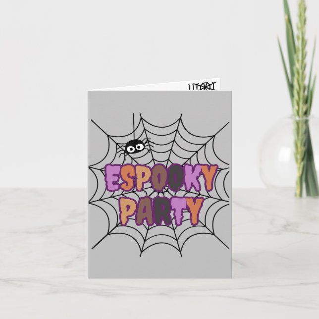 Espooky Party Fun Spooky Spider Invitation (Front)