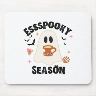 Espooky Season Funny Ghost Groovy Retro Halloween Mouse Mat