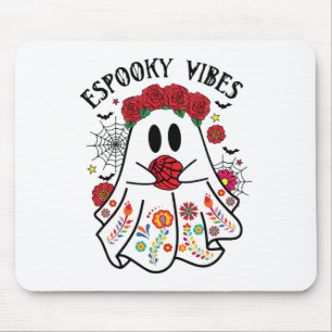 Espooky Vibes Halloween Ghost Mexican Concha Spook Mouse Mat