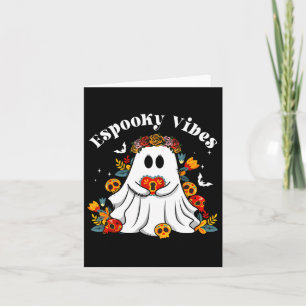 Espooky Vibes Maestra Halloween Spanish Mexican Te Card