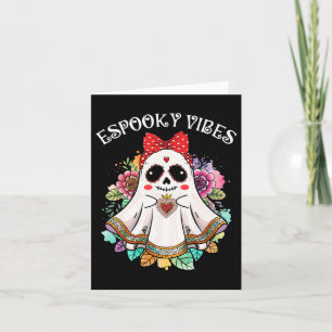 Espooky Vibes Maestra Halloween Spanish Mexican Te Card