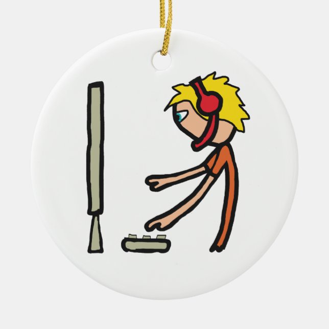 eSports Gamer Ceramic Tree Decoration (Front)