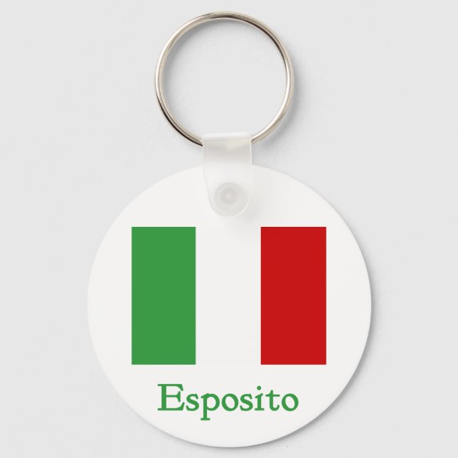 Esposito Italian Flag Key Ring (Front)