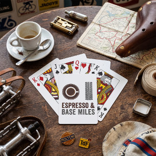 Espresso and Base Miles Cycling Coffee Lover Playing Cards