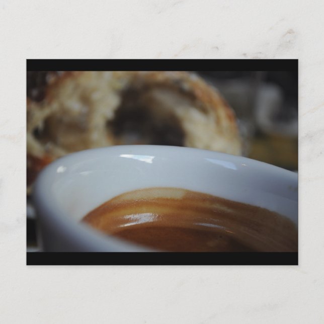 Espresso and Cinnamon-roll Postcard (Front)