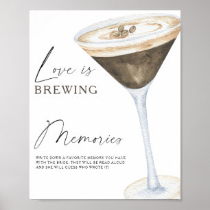 Espresso Bridal shower Memories with the bride Poster