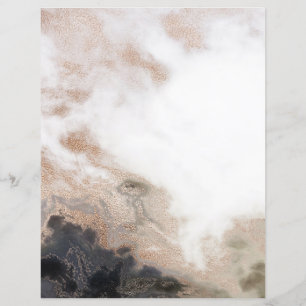 Espresso Brown Gold White 2 Sided Scrapbook Paper