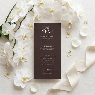 Espresso Brown Old Money Suite Menu