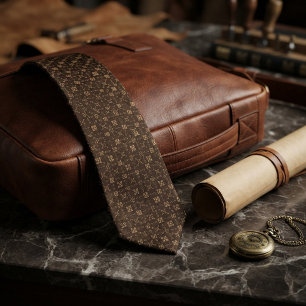 Espresso Brown Renaissance Lattice Jacquard Tie