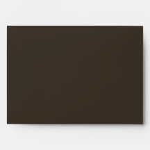 Espresso Brown Script Wedding Return Address